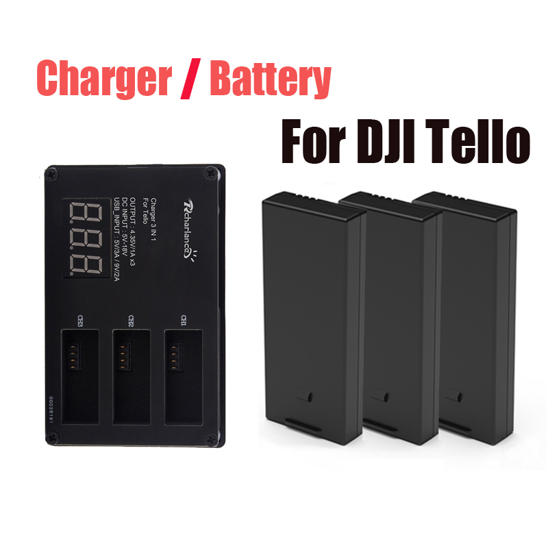 Drone Battery Adapter - Pengisi Daya Baterai DJI Tello Asli/Pengisi
