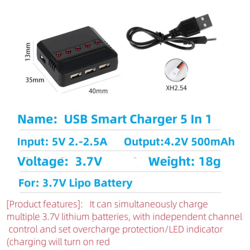 Syma X5HW X5HC X5C X5SW 3.7V 5 - Drone Battery Adapter ulasan dan harga