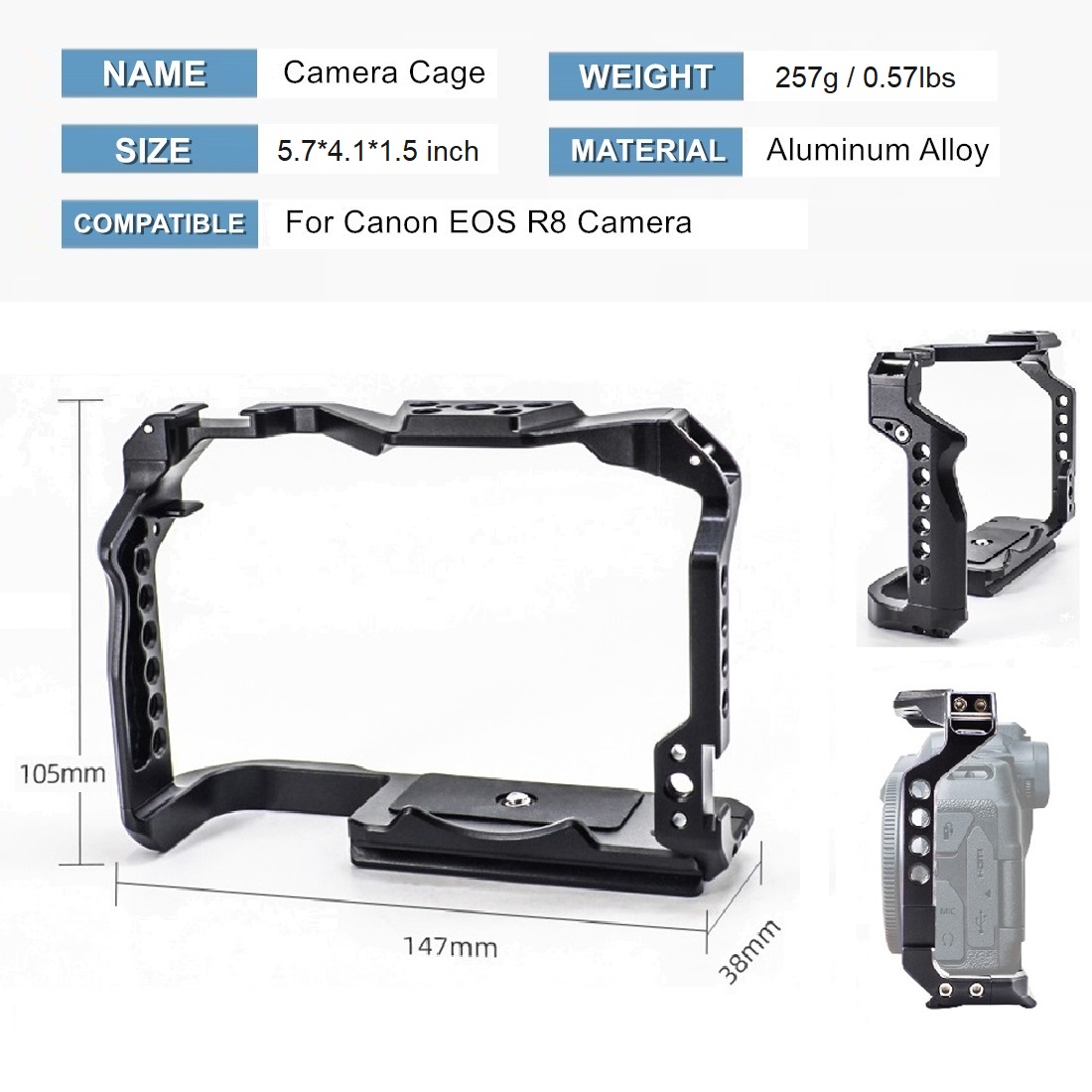 Rangka Pelindung Kamera untuk  - Canon Camera Eos R8 ulasan dan harga