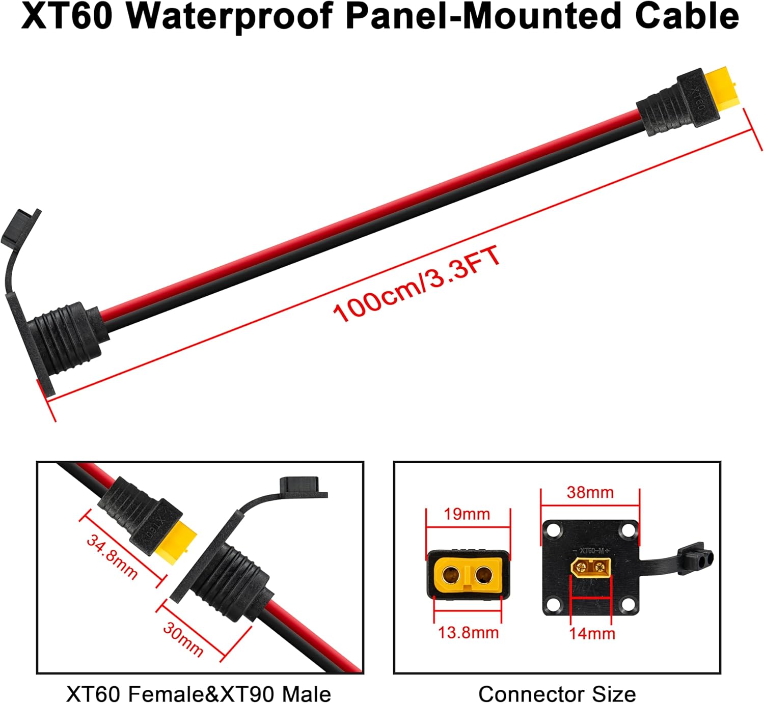 JMUYTOP 3FT 12AWG XT60 Kabel P - Drone Battery Adapter ulasan dan harga