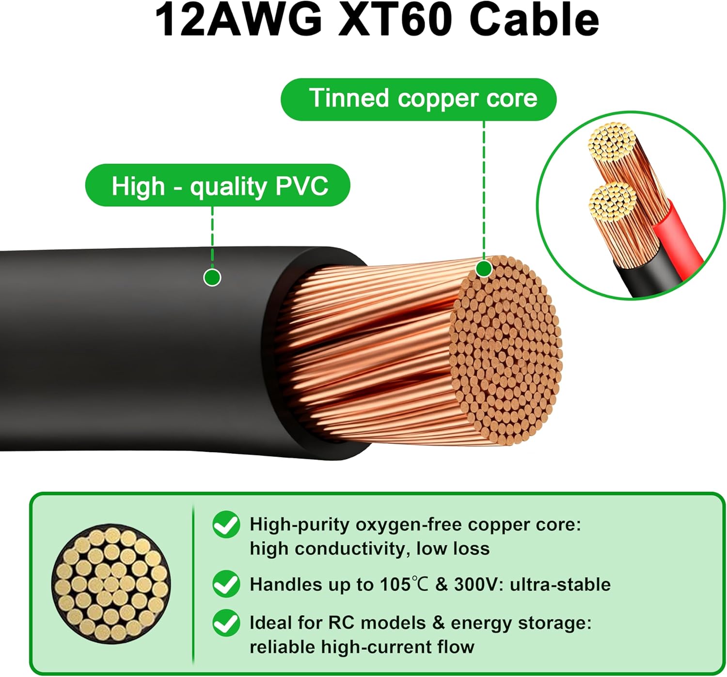 JMUYTOP 3FT 12AWG XT60 Kabel P - Drone Battery Adapter ulasan dan harga