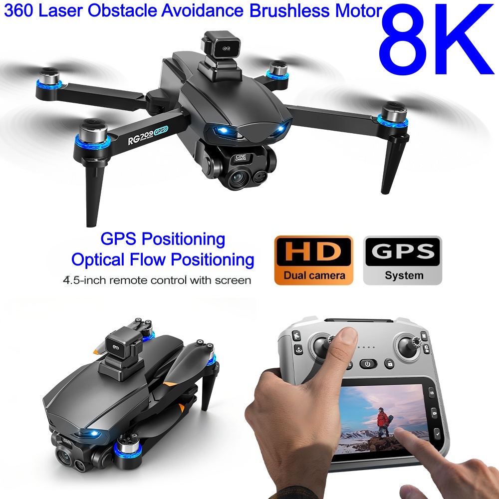 Drone 8K BARU Dengan Kamera HD - Drone Controller Screen ulasan dan harga